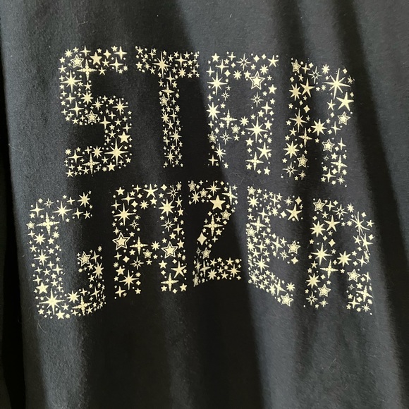 Long Sleeve Navy Blue T-Shirt with Glow in the Dark "Star Gazer" Sz 16 - Picture 2 of 5